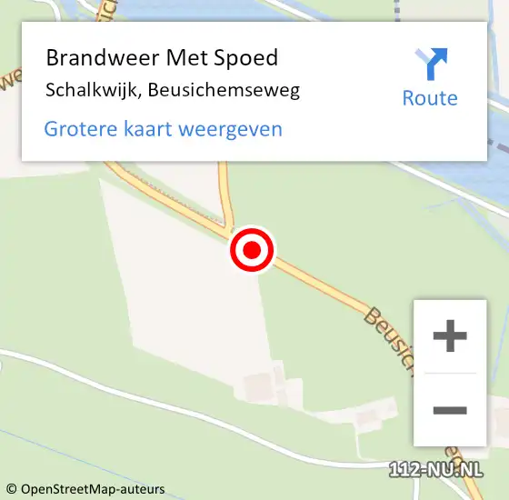 Locatie op kaart van de 112 melding: Brandweer Met Spoed Naar Schalkwijk, Beusichemseweg op 6 juli 2018 18:16