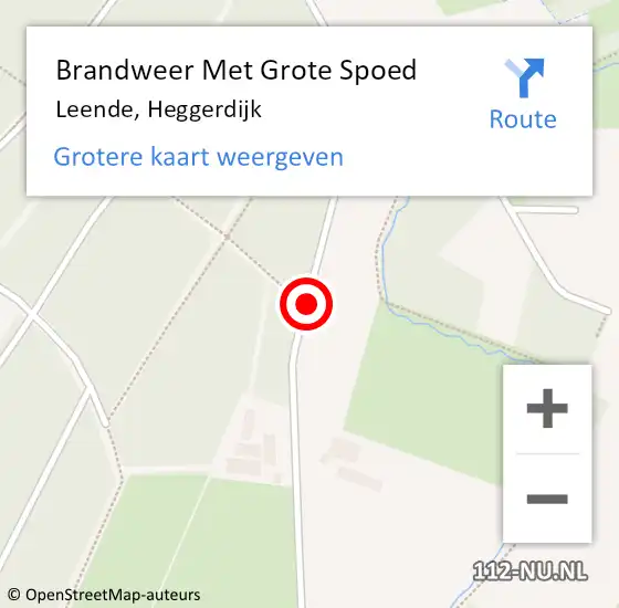 Locatie op kaart van de 112 melding: Brandweer Met Grote Spoed Naar Leende, Heggerdijk op 6 juli 2018 22:33