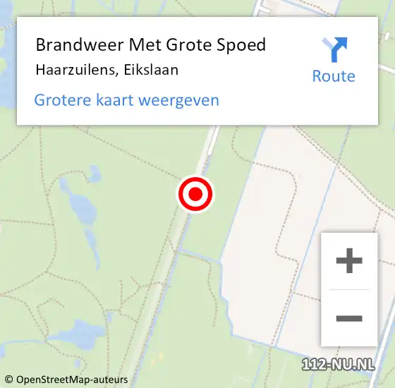 Locatie op kaart van de 112 melding: Brandweer Met Grote Spoed Naar Haarzuilens, Eikslaan op 6 juli 2018 23:00