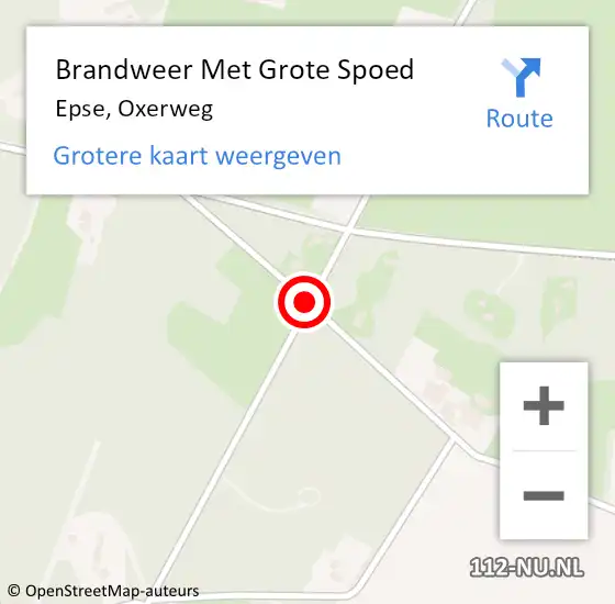 Locatie op kaart van de 112 melding: Brandweer Met Grote Spoed Naar Epse, Oxerweg op 7 juli 2018 00:10