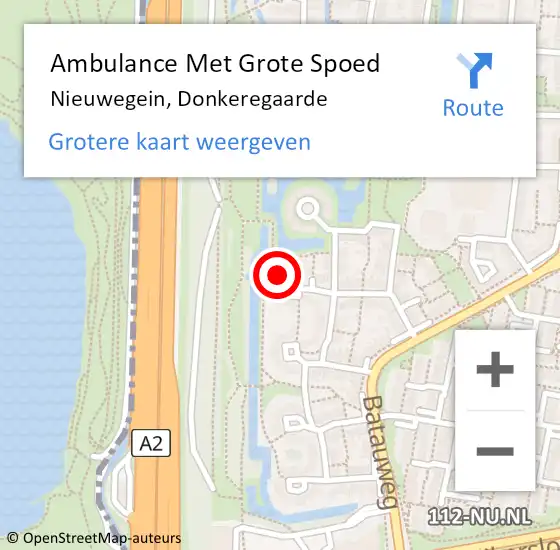 Locatie op kaart van de 112 melding: Ambulance Met Grote Spoed Naar Nieuwegein, Donkeregaarde op 7 juli 2018 06:03