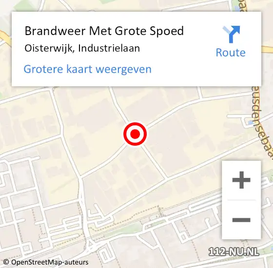 Locatie op kaart van de 112 melding: Brandweer Met Grote Spoed Naar Oisterwijk, Industrielaan op 7 juli 2018 11:17