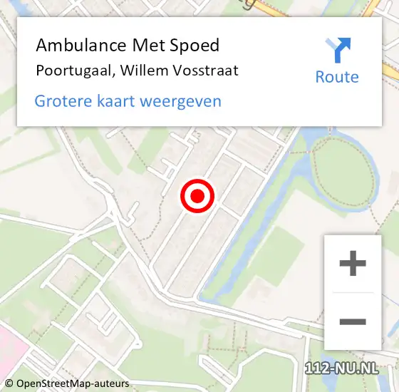 Locatie op kaart van de 112 melding: Ambulance Met Spoed Naar Poortugaal, Willem Vosstraat op 7 juli 2018 13:39