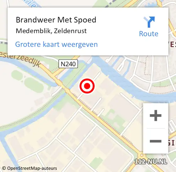 Locatie op kaart van de 112 melding: Brandweer Met Spoed Naar Medemblik, Zeldenrust op 7 juli 2018 14:10