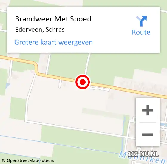 Locatie op kaart van de 112 melding: Brandweer Met Spoed Naar Ederveen, Schras op 7 juli 2018 18:13