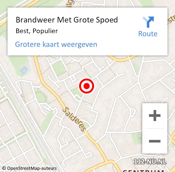 Locatie op kaart van de 112 melding: Brandweer Met Grote Spoed Naar Best, Populier op 7 juli 2018 18:35