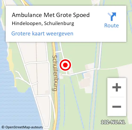 Locatie op kaart van de 112 melding: Ambulance Met Grote Spoed Naar Hindeloopen, Schuilenburg op 7 juli 2018 19:50