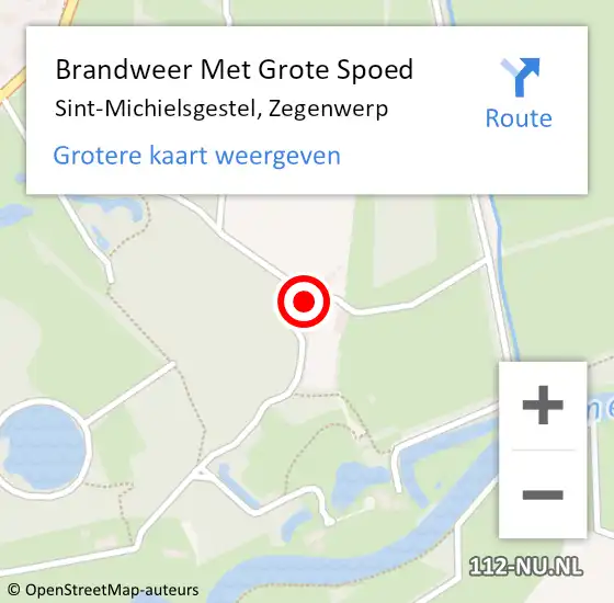 Locatie op kaart van de 112 melding: Brandweer Met Grote Spoed Naar Sint-Michielsgestel, Zegenwerp op 7 juli 2018 21:58