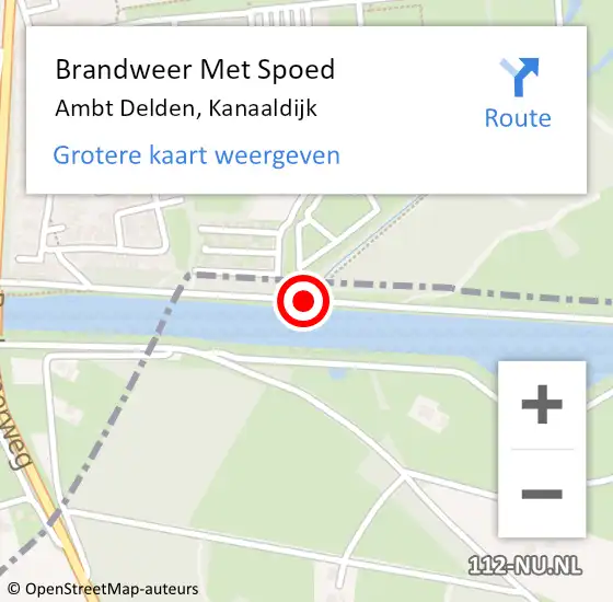 Locatie op kaart van de 112 melding: Brandweer Met Spoed Naar Ambt Delden, Kanaaldijk op 7 juli 2018 21:59