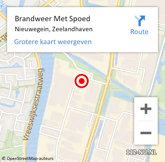 Locatie op kaart van de 112 melding: Brandweer Met Spoed Naar Nieuwegein, Zeelandhaven op 8 juli 2018 09:54
