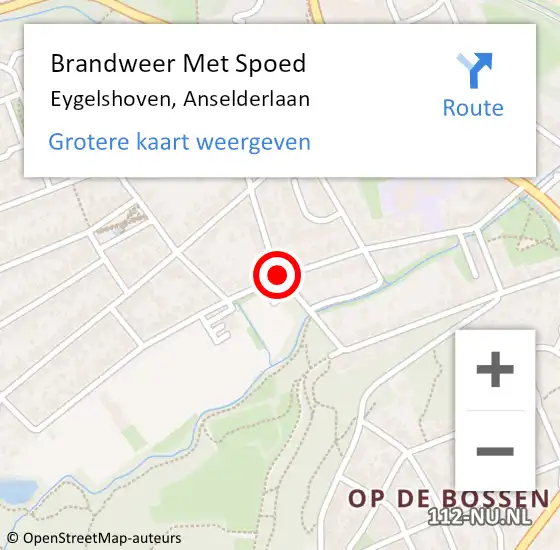 Locatie op kaart van de 112 melding: Brandweer Met Spoed Naar Eygelshoven, Anselderlaan op 8 juli 2018 10:53