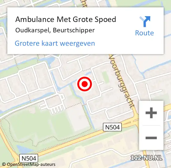 Locatie op kaart van de 112 melding: Ambulance Met Grote Spoed Naar Oudkarspel, Beurtschipper op 8 juli 2018 23:02