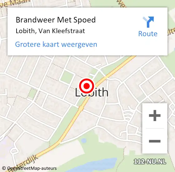 Locatie op kaart van de 112 melding: Brandweer Met Spoed Naar Lobith, Van Kleefstraat op 9 juli 2018 04:39