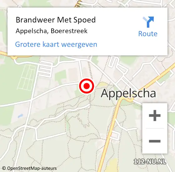 Locatie op kaart van de 112 melding: Brandweer Met Spoed Naar Appelscha, Boerestreek op 9 juli 2018 11:36