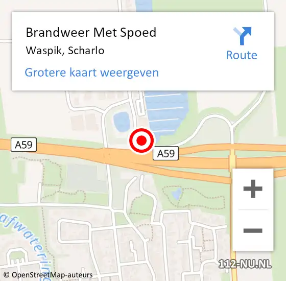 Locatie op kaart van de 112 melding: Brandweer Met Spoed Naar Waspik, Scharlo op 7 september 2013 11:12