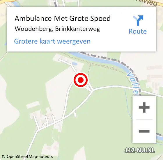 Locatie op kaart van de 112 melding: Ambulance Met Grote Spoed Naar Woudenberg, Brinkkanterweg op 9 juli 2018 14:10