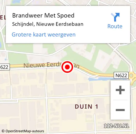 Locatie op kaart van de 112 melding: Brandweer Met Spoed Naar Schijndel, Nieuwe Eerdsebaan op 9 juli 2018 17:06