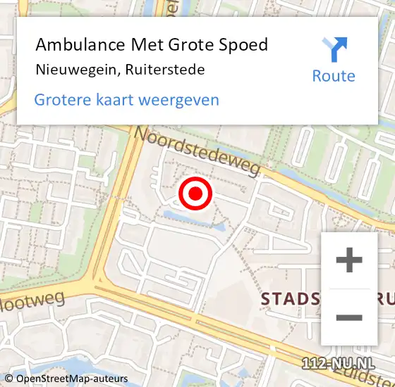 Locatie op kaart van de 112 melding: Ambulance Met Grote Spoed Naar Nieuwegein, Ruiterstede op 10 juli 2018 00:41