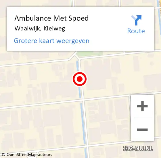Locatie op kaart van de 112 melding: Ambulance Met Spoed Naar Waalwijk, Kleiweg op 10 juli 2018 08:31