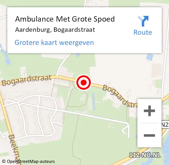 Locatie op kaart van de 112 melding: Ambulance Met Grote Spoed Naar Aardenburg, Bogaardstraat op 10 juli 2018 09:12