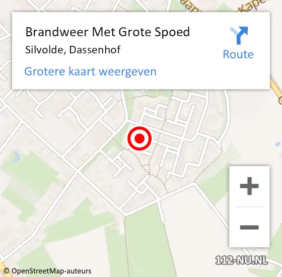 Locatie op kaart van de 112 melding: Brandweer Met Grote Spoed Naar Silvolde, Dassenhof op 10 juli 2018 13:02