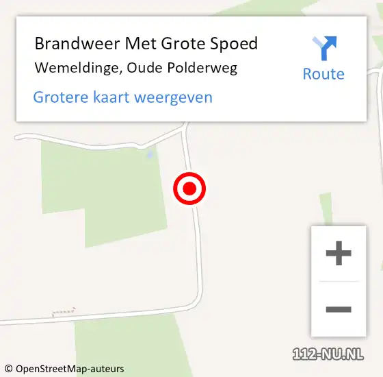 Locatie op kaart van de 112 melding: Brandweer Met Grote Spoed Naar Wemeldinge, Oude Polderweg op 10 juli 2018 20:01