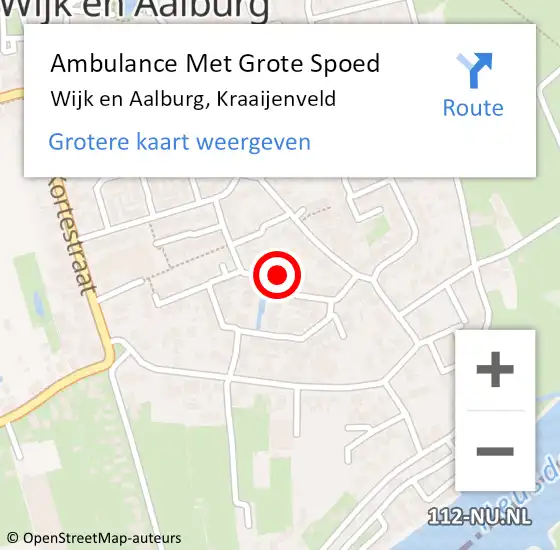 Locatie op kaart van de 112 melding: Ambulance Met Grote Spoed Naar Wijk en Aalburg, Kraaijenveld op 10 juli 2018 21:09