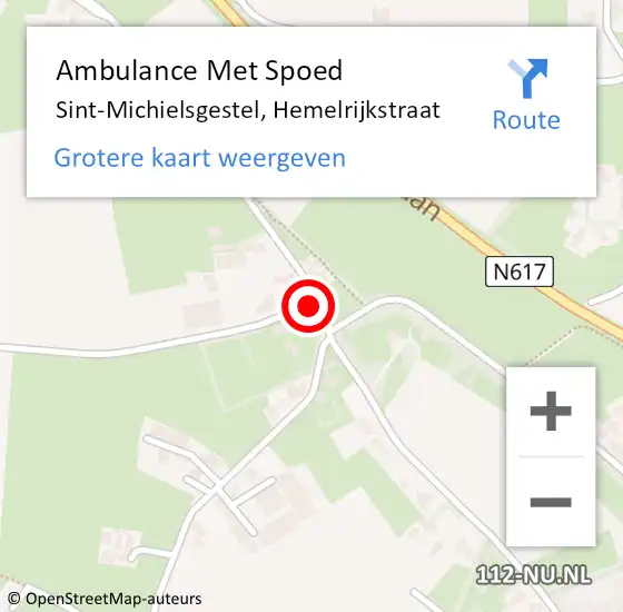 Locatie op kaart van de 112 melding: Ambulance Met Spoed Naar Sint-Michielsgestel, Hemelrijkstraat op 10 juli 2018 23:24