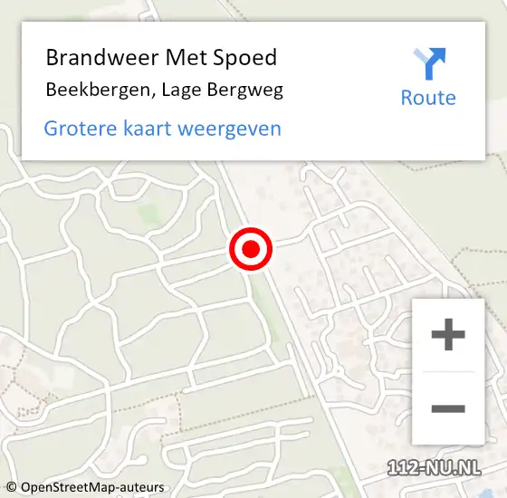 Locatie op kaart van de 112 melding: Brandweer Met Spoed Naar Beekbergen, Lage Bergweg op 10 juli 2018 23:36