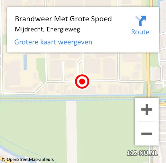 Locatie op kaart van de 112 melding: Brandweer Met Grote Spoed Naar Mijdrecht, Energieweg op 11 juli 2018 00:41