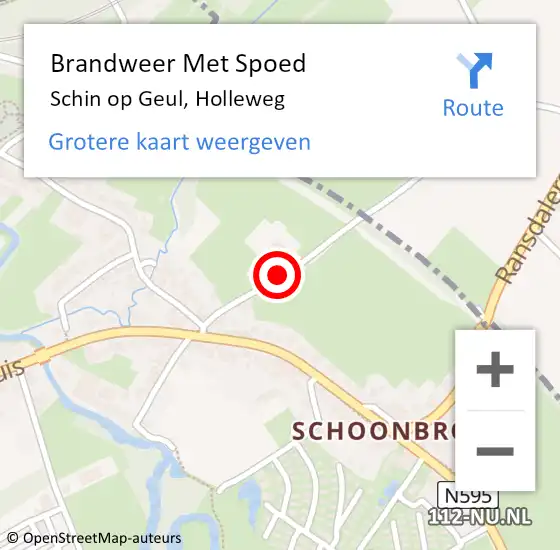 Locatie op kaart van de 112 melding: Brandweer Met Spoed Naar Schin op Geul, Holleweg op 11 juli 2018 15:03