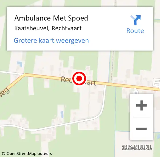 Locatie op kaart van de 112 melding: Ambulance Met Spoed Naar Kaatsheuvel, Rechtvaart op 11 juli 2018 21:27