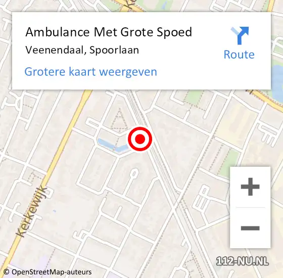 Locatie op kaart van de 112 melding: Ambulance Met Grote Spoed Naar Veenendaal, Spoorlaan op 12 juli 2018 16:01