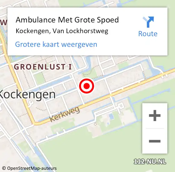 Locatie op kaart van de 112 melding: Ambulance Met Grote Spoed Naar Kockengen, Van Lockhorstweg op 12 juli 2018 20:36