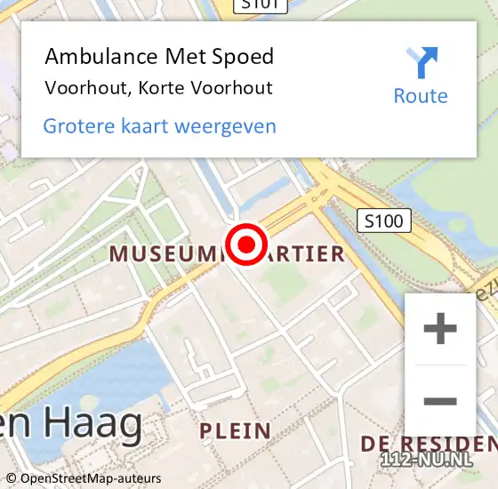 Locatie op kaart van de 112 melding: Ambulance Met Spoed Naar Voorhout, Korte Voorhout op 13 juli 2018 08:18