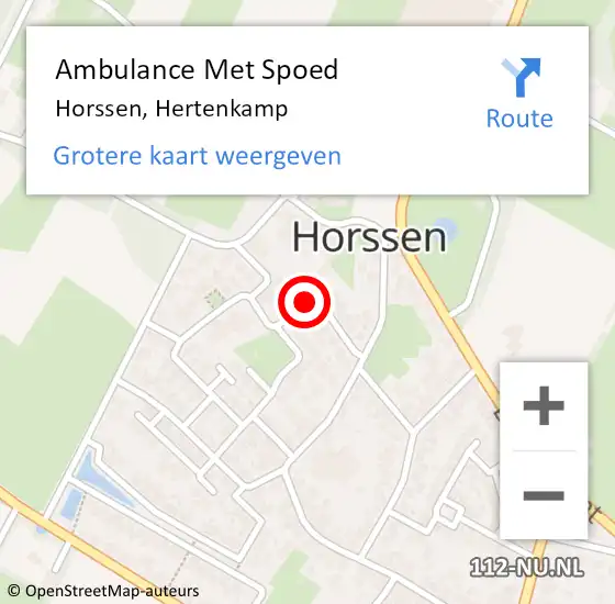 Locatie op kaart van de 112 melding: Ambulance Met Spoed Naar Horssen, Hertenkamp op 13 juli 2018 09:49