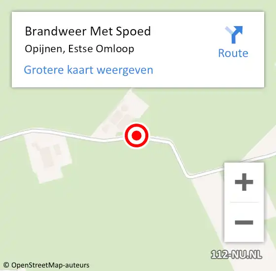 Locatie op kaart van de 112 melding: Brandweer Met Spoed Naar Opijnen, Estse Omloop op 13 juli 2018 17:48