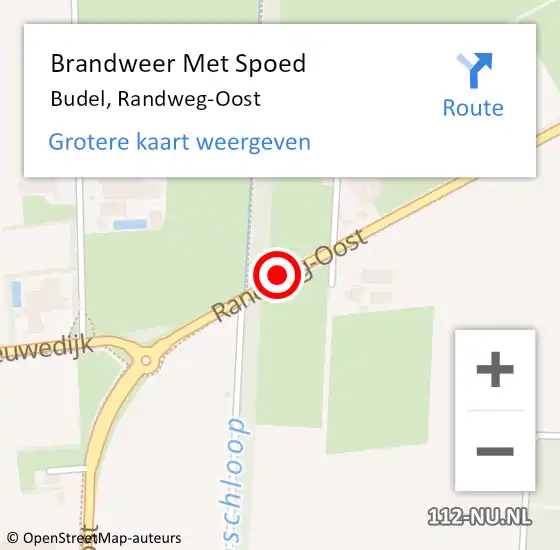 Locatie op kaart van de 112 melding: Brandweer Met Spoed Naar Budel, Randweg-Oost op 13 juli 2018 20:18