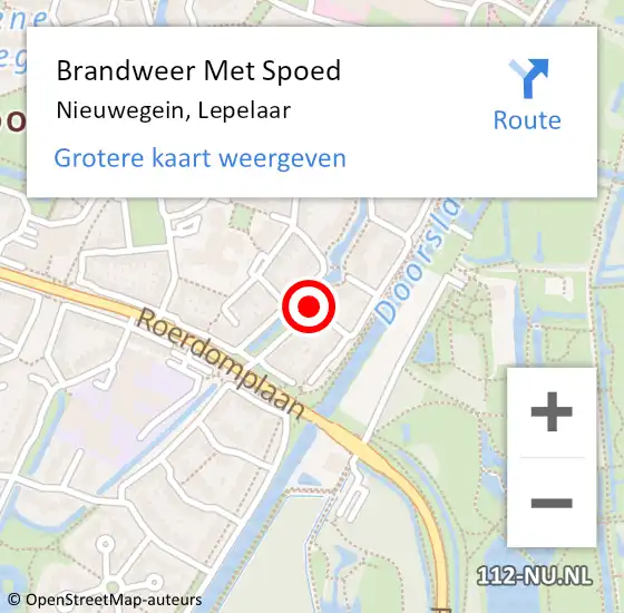 Locatie op kaart van de 112 melding: Brandweer Met Spoed Naar Nieuwegein, Lepelaar op 13 juli 2018 21:33