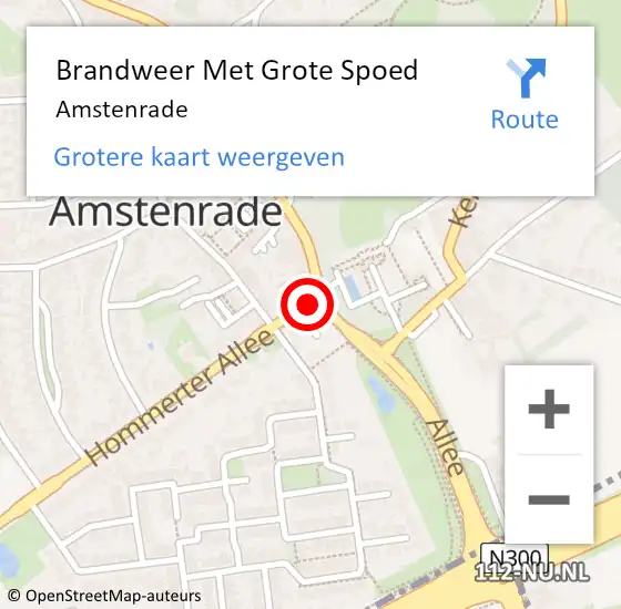 Locatie op kaart van de 112 melding: Brandweer Met Grote Spoed Naar Amstenrade op 14 juli 2018 03:50