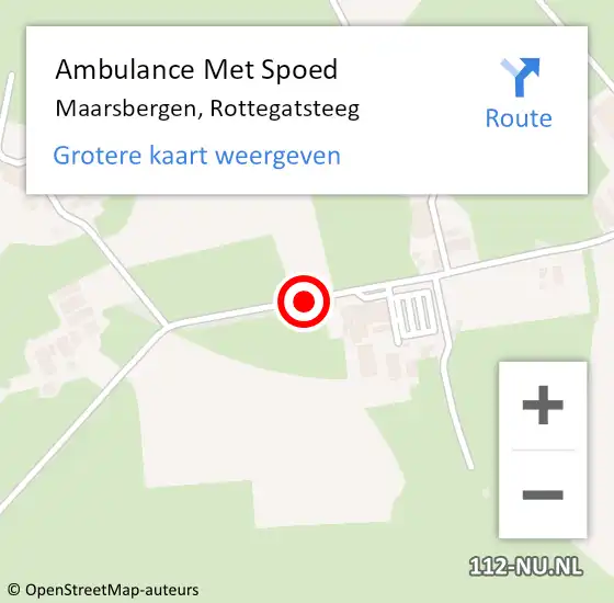 Locatie op kaart van de 112 melding: Ambulance Met Spoed Naar Maarsbergen, Rottegatsteeg op 14 juli 2018 11:58