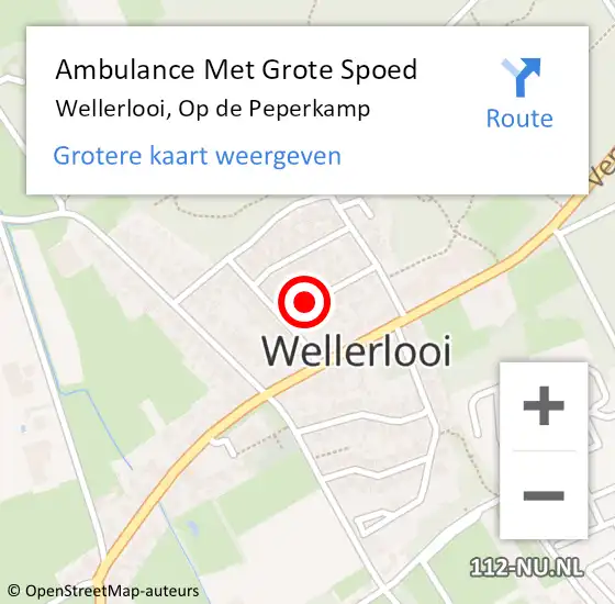 Locatie op kaart van de 112 melding: Ambulance Met Grote Spoed Naar Wellerlooi, Op De Peperkamp op 2 maart 2014 23:07