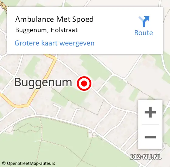 Locatie op kaart van de 112 melding: Ambulance Met Spoed Naar Buggenum, Holstraat op 7 september 2013 11:17