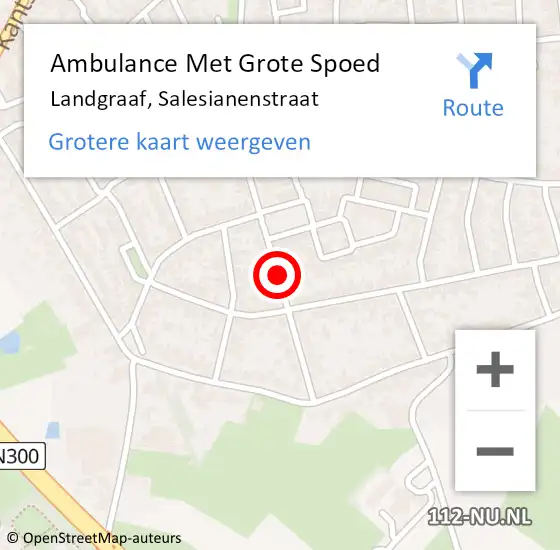 Locatie op kaart van de 112 melding: Ambulance Met Grote Spoed Naar Landgraaf, Salesianenstraat op 14 juli 2018 18:21