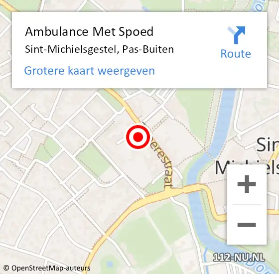 Locatie op kaart van de 112 melding: Ambulance Met Spoed Naar Sint-Michielsgestel, Pas-Buiten op 15 juli 2018 02:23