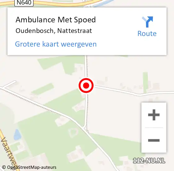 Locatie op kaart van de 112 melding: Ambulance Met Spoed Naar Oudenbosch, Nattestraat op 15 juli 2018 02:45