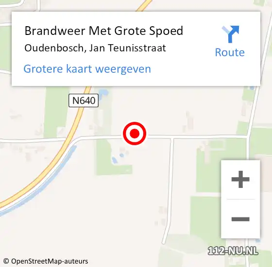 Locatie op kaart van de 112 melding: Brandweer Met Grote Spoed Naar Oudenbosch, Jan Teunisstraat op 15 juli 2018 03:00