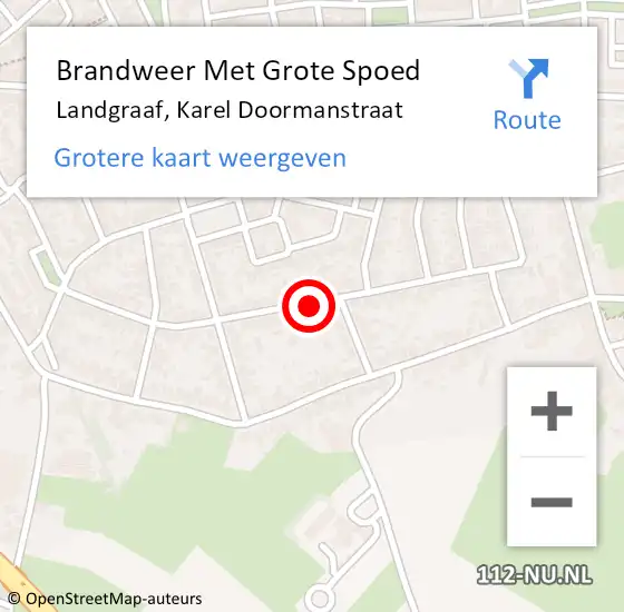 Locatie op kaart van de 112 melding: Brandweer Met Grote Spoed Naar Landgraaf, Karel Doormanstraat op 15 juli 2018 14:50