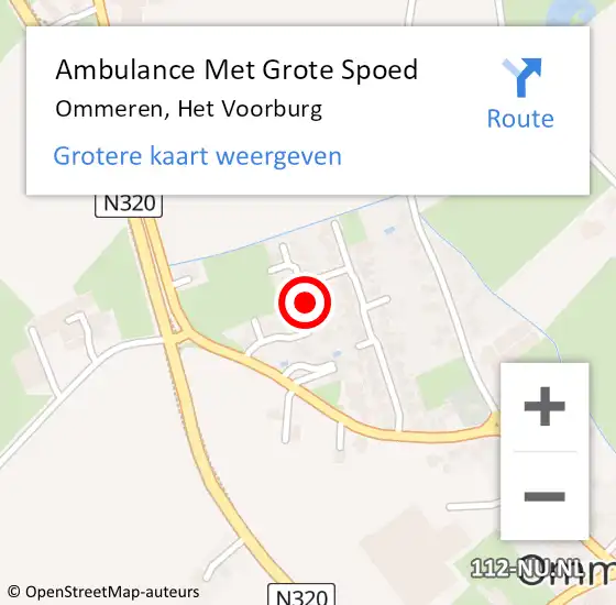 Locatie op kaart van de 112 melding: Ambulance Met Grote Spoed Naar Ommeren, Het Voorburg op 16 juli 2018 05:35