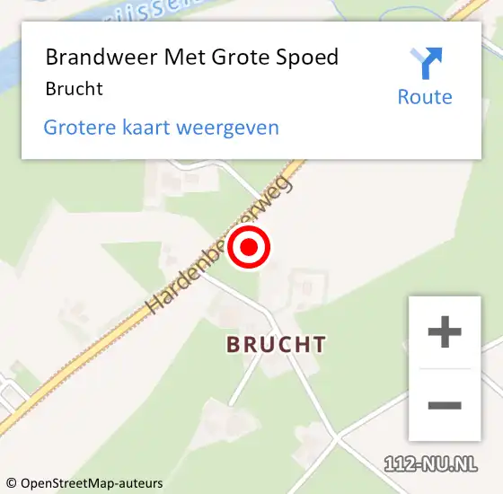 Locatie op kaart van de 112 melding: Brandweer Met Grote Spoed Naar Brucht op 16 juli 2018 14:03